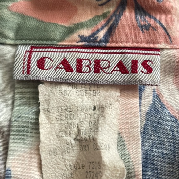 Vintage 80’s Cabrais floral short sleeve button down shirt - Picture 3 of 7